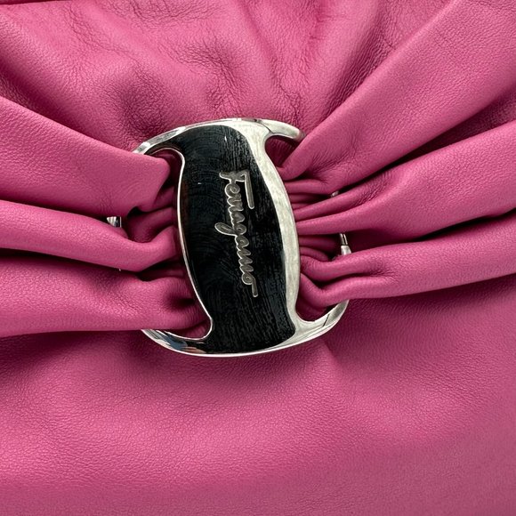 RARE Salvatore Ferragamo 2WAY shoulder bag with Vara Bracket Pink - Picture 4 of 15